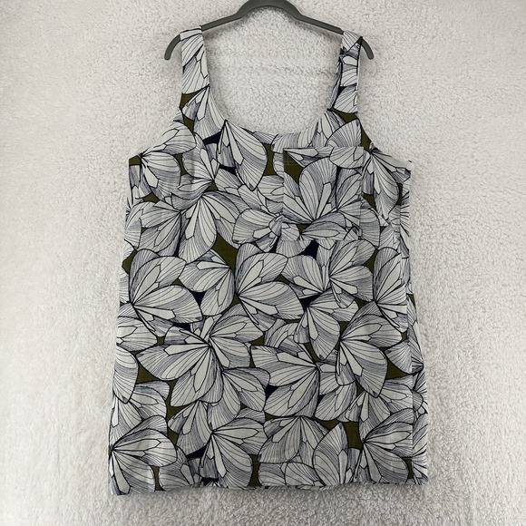 Banana Republic Dresses & Skirts - Banana Republic Shift Dress Women's Size XL Linen Tropical Resortwear Short NWT